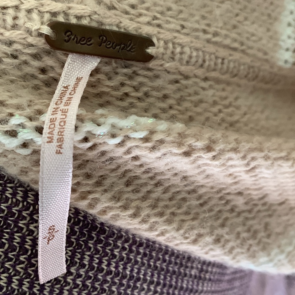 Free People Open Cardigan Shawl Collar Small - Picture 7 of 9